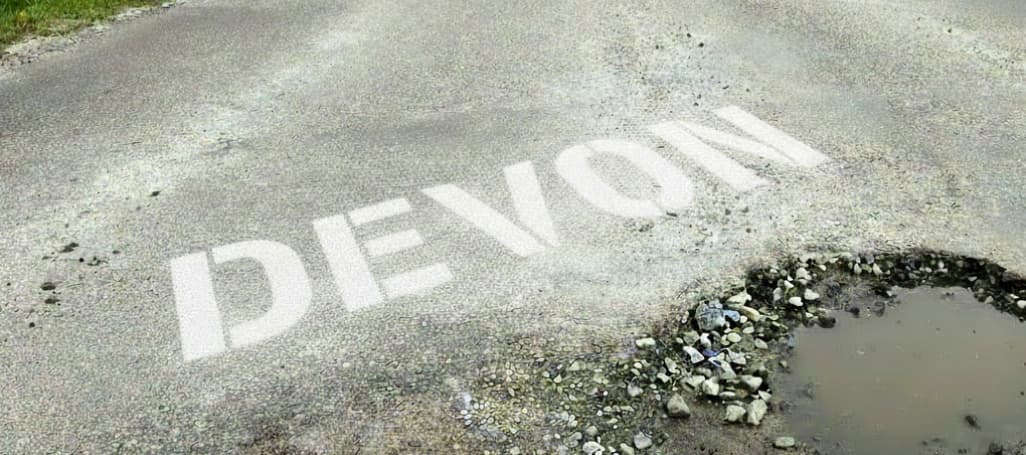Devon's roads are crumbling - county logs over 160,000 potholes in three years